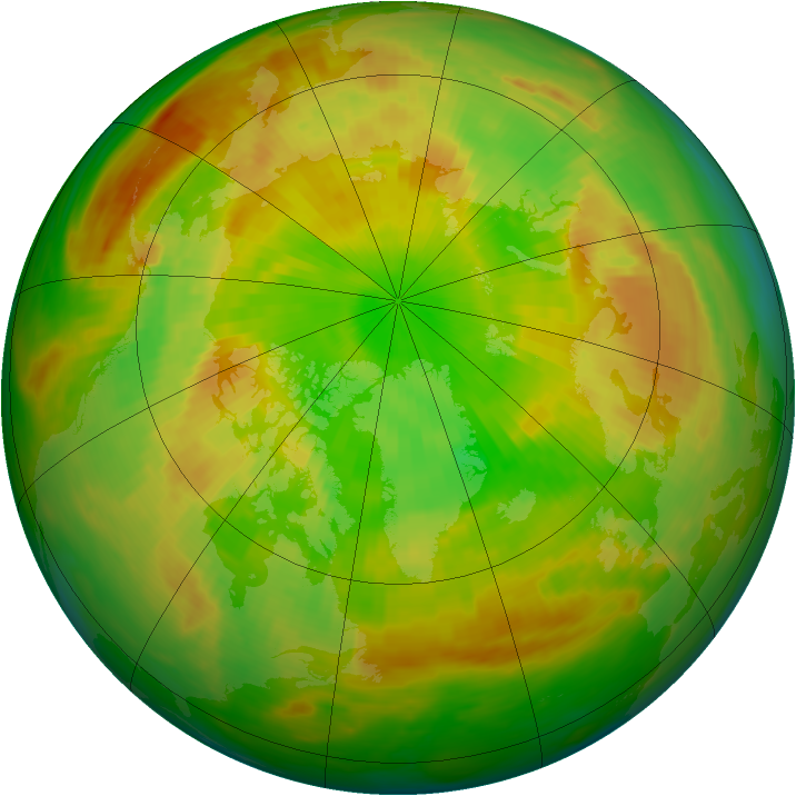 Arctic ozone map for 10 June 1982